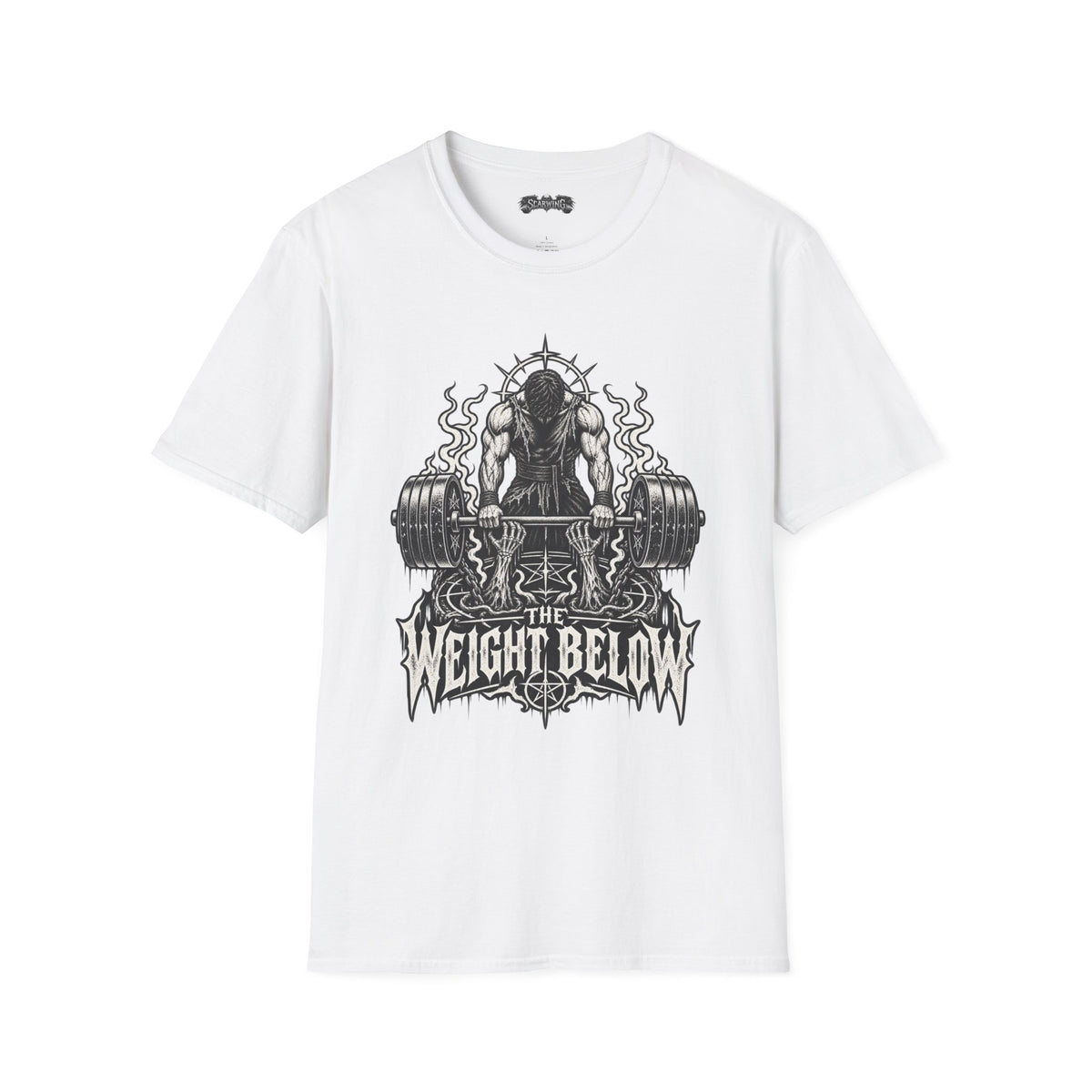 the iron below Scarwing shirt