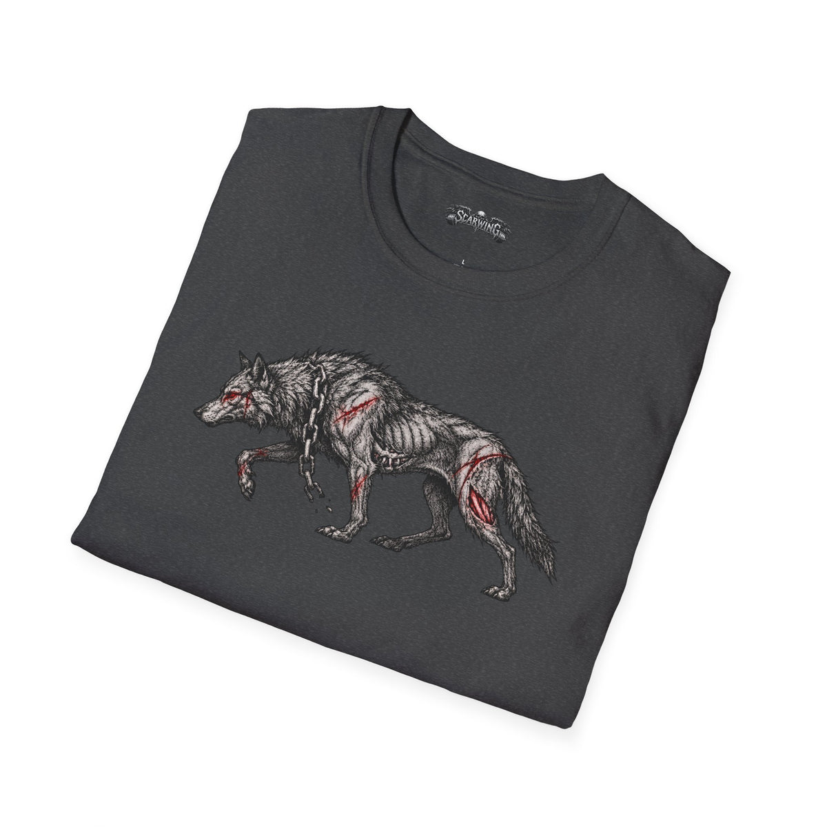 walking wolf Scarwing shirt