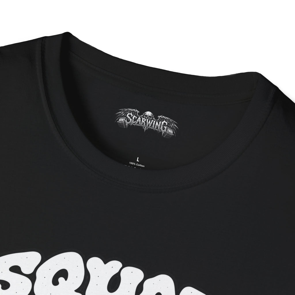squat snack  Scarwing shirt