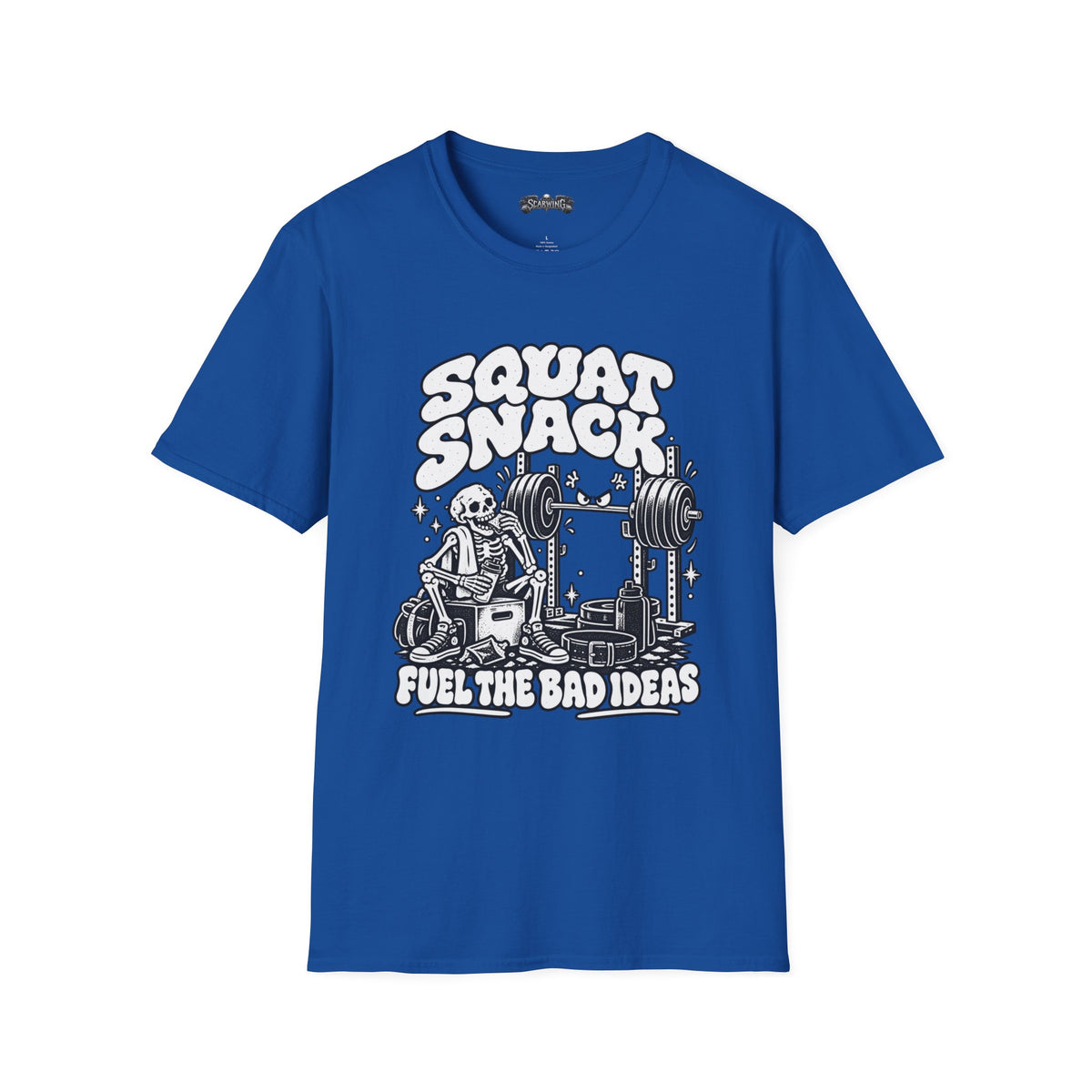 squat snack  Scarwing shirt