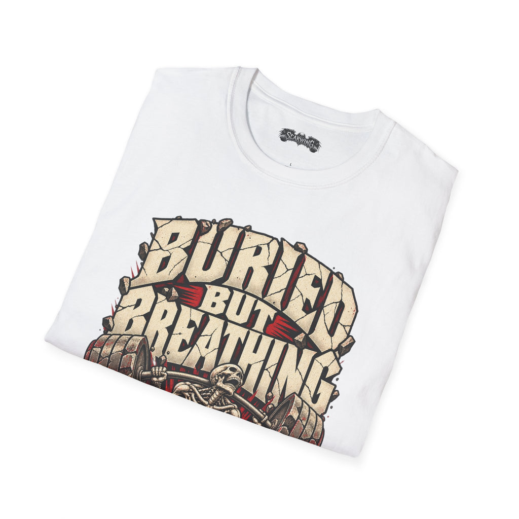 red squat of Scarwing shirt