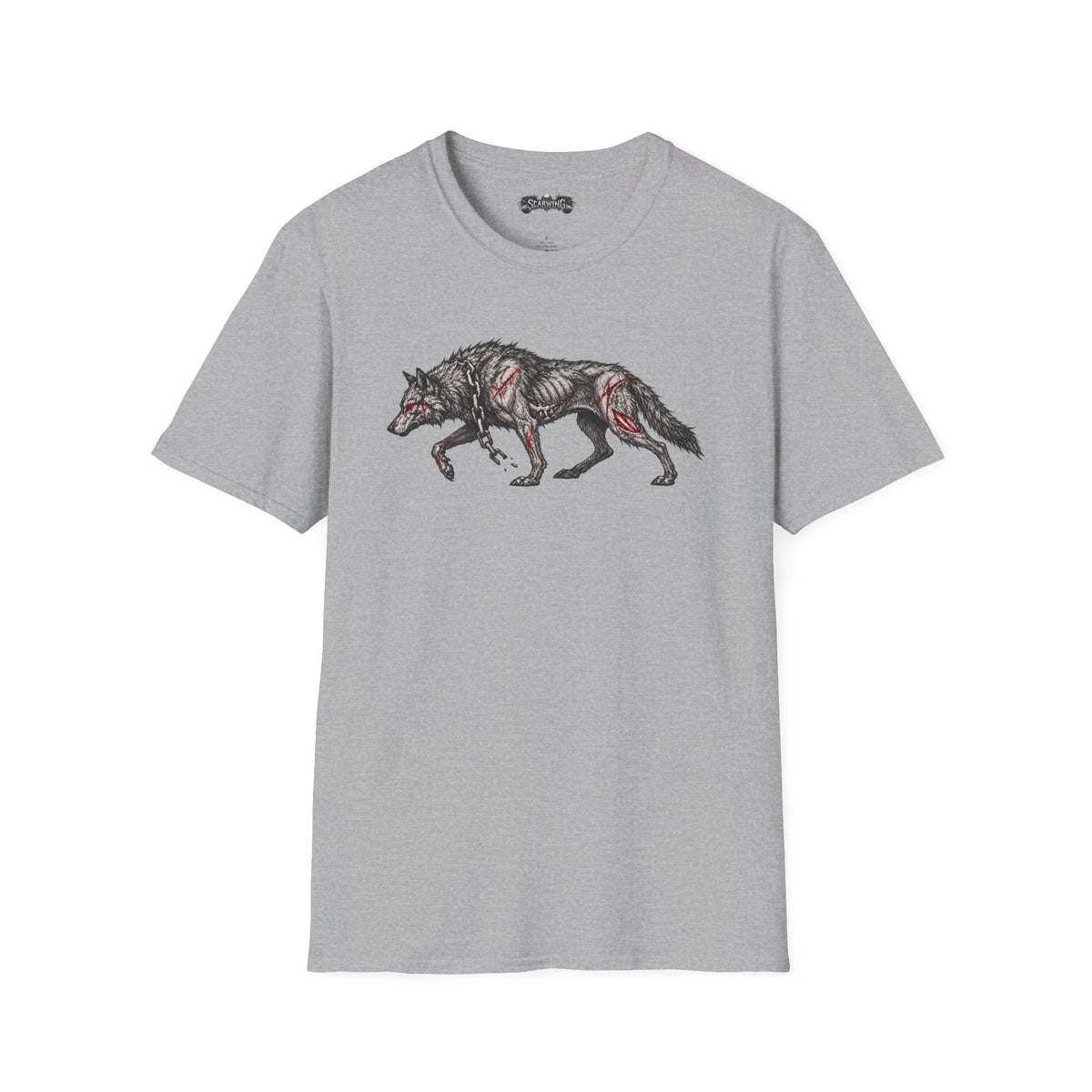 walking wolf Scarwing shirt