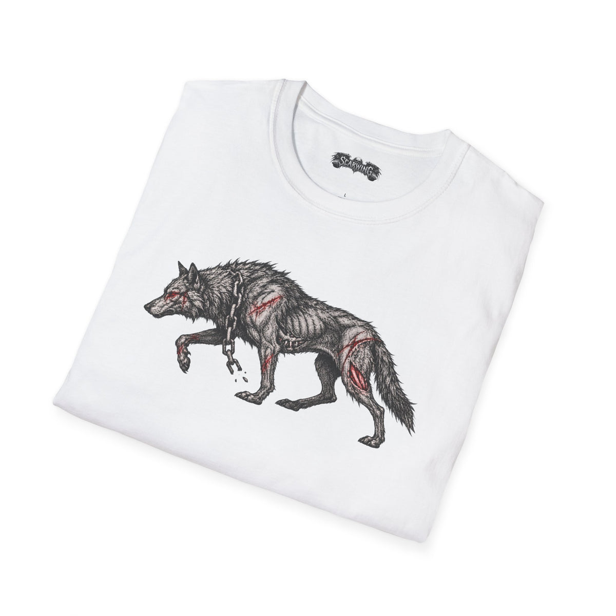 walking wolf Scarwing shirt