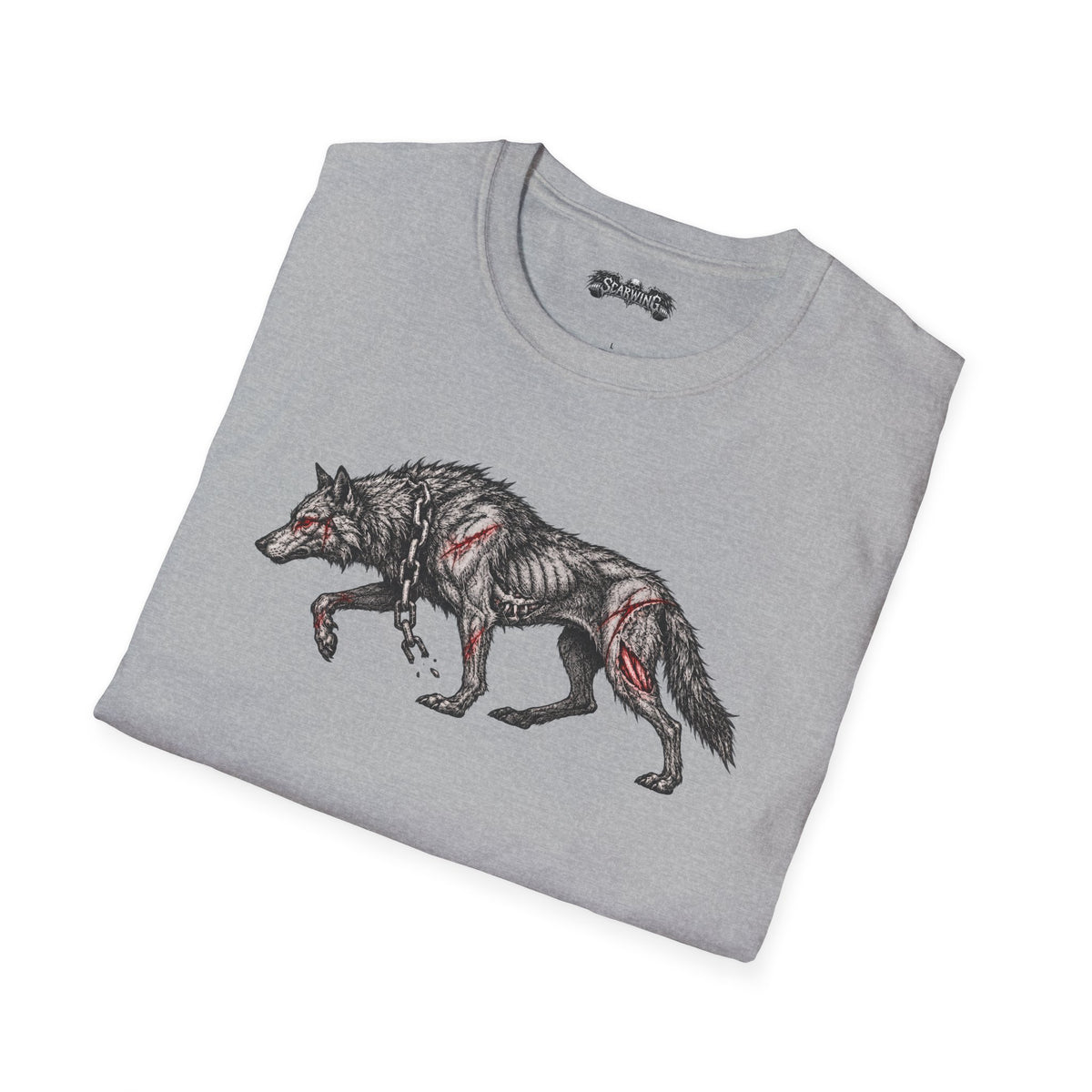 walking wolf Scarwing shirt