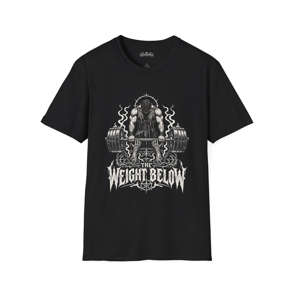 the iron below Scarwing shirt