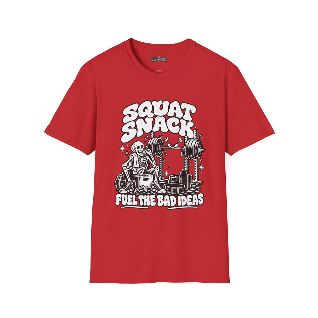 squat snack  Scarwing shirt