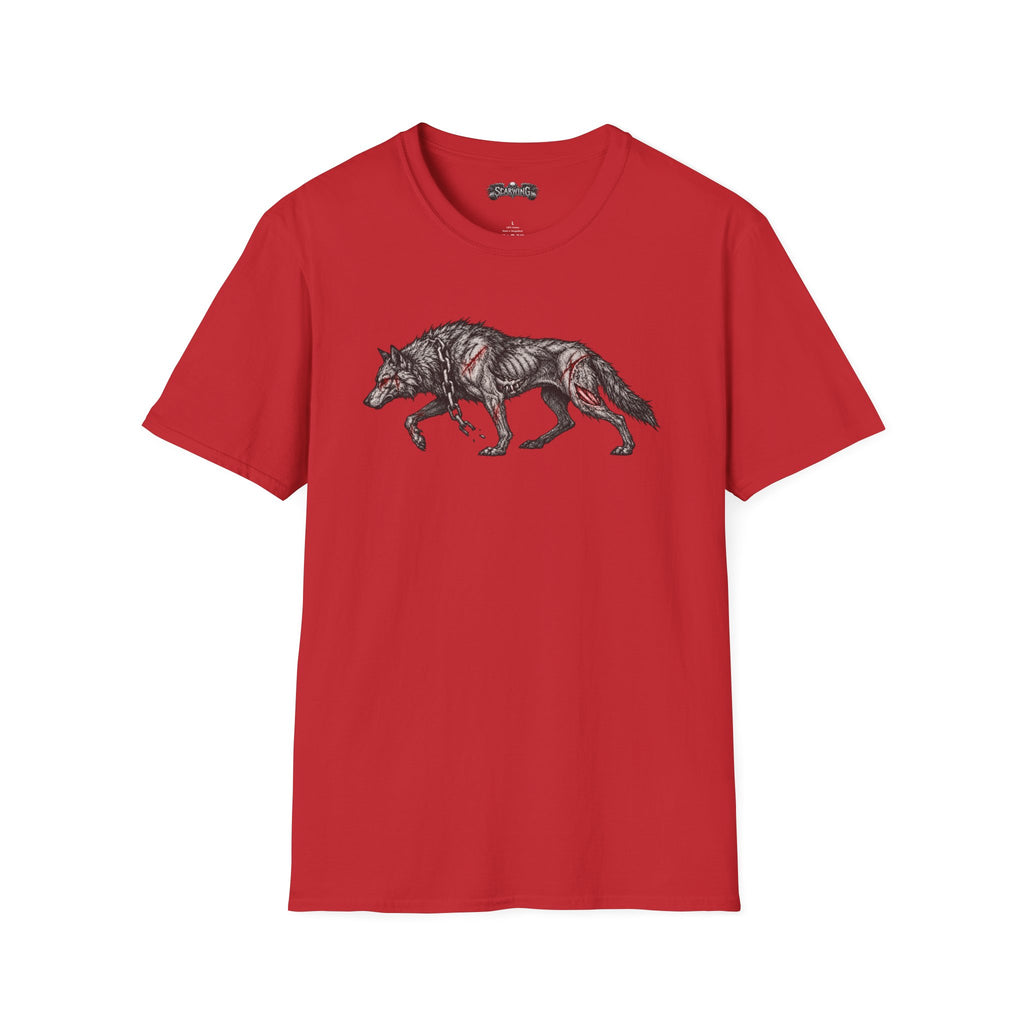 walking wolf Scarwing shirt