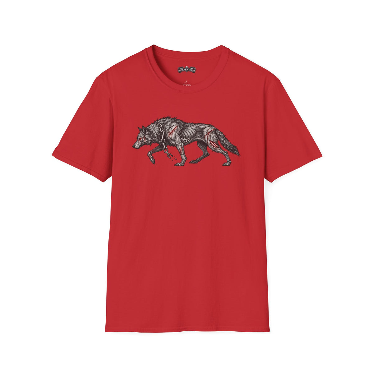 walking wolf Scarwing shirt