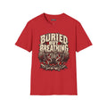 red squat of Scarwing shirt