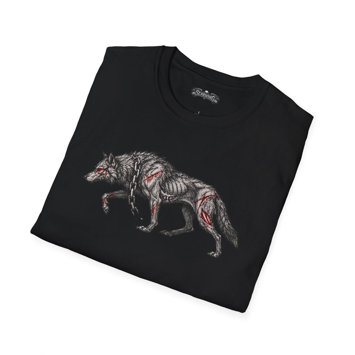 walking wolf Scarwing shirt