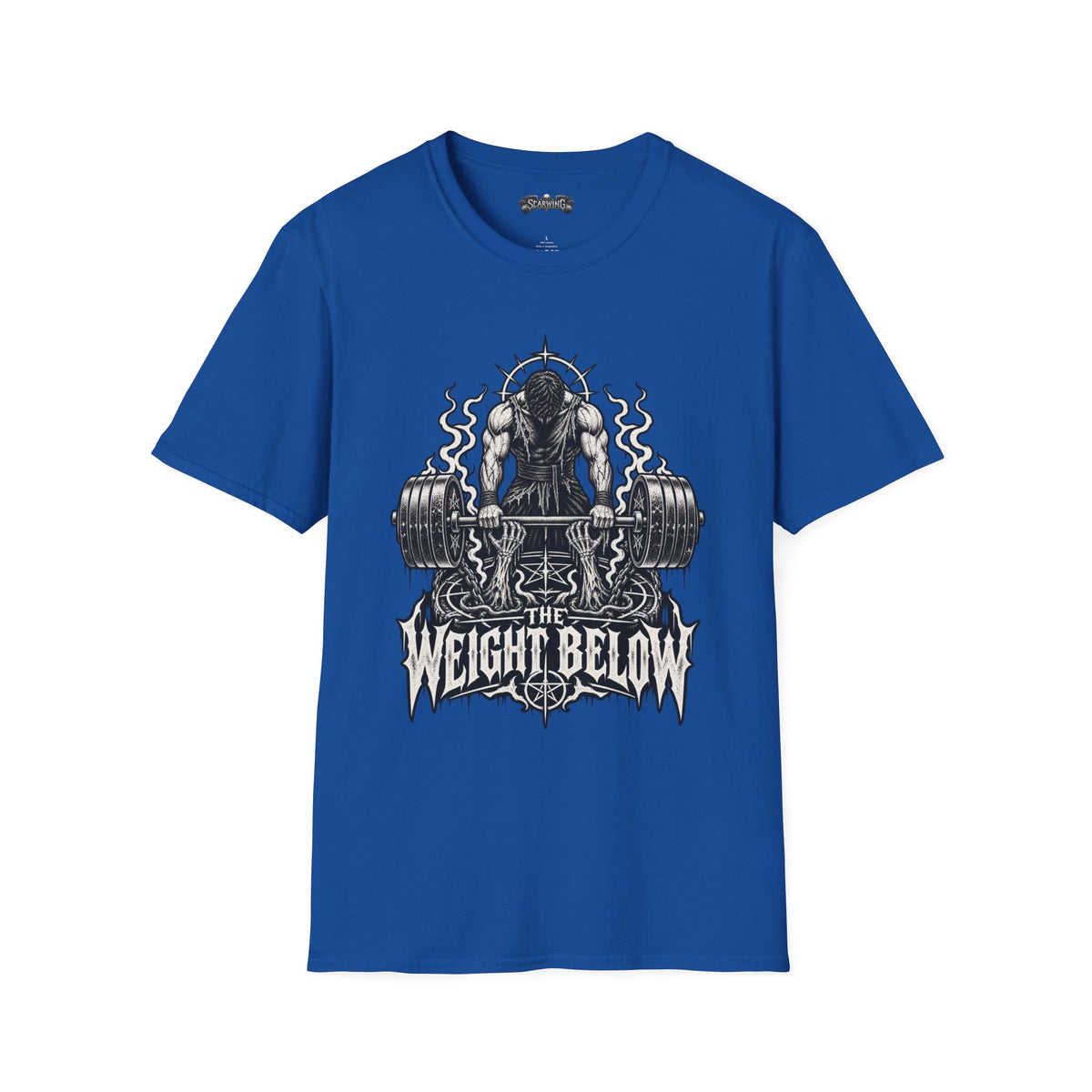 the iron below Scarwing shirt