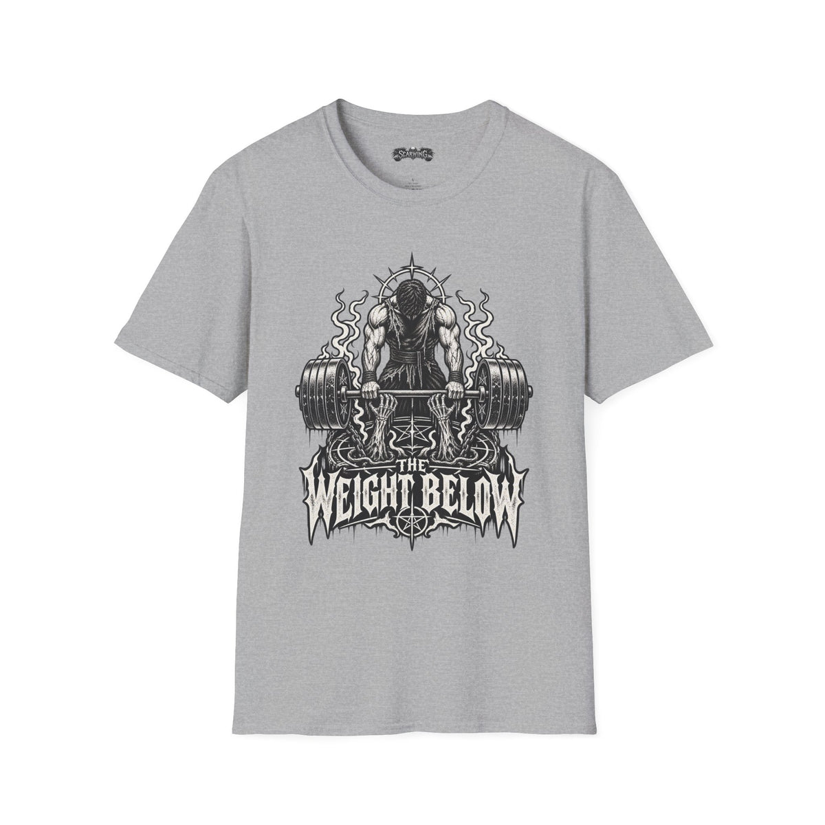 the iron below Scarwing shirt