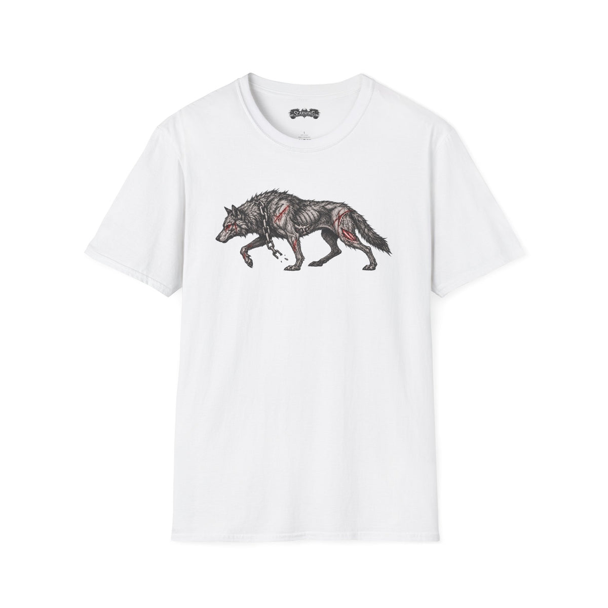 walking wolf Scarwing shirt