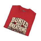 red squat of Scarwing shirt